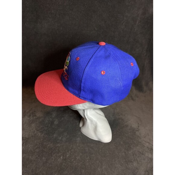 Vintage 90s NBC Sports Snapback Hat Cap Sports Specialties Adjustable Blue/Red - Picture 2 of 7